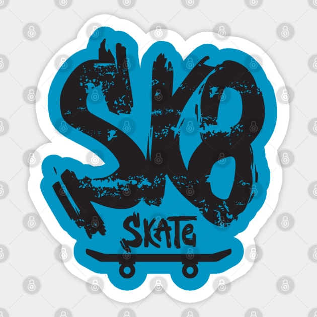 sk8 skater Sticker by Stellart